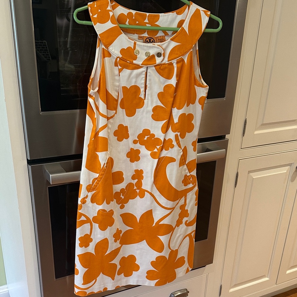 Tory Burch Orange and White Floral Dress